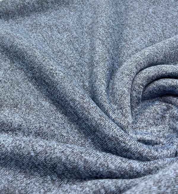 Light Blue Melange Knit Stretch Fabric