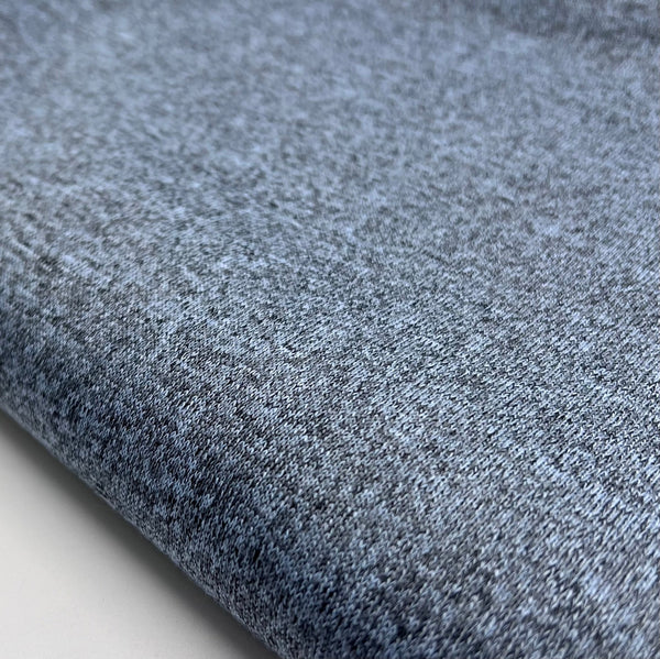 Light Blue Melange Knit Stretch Fabric