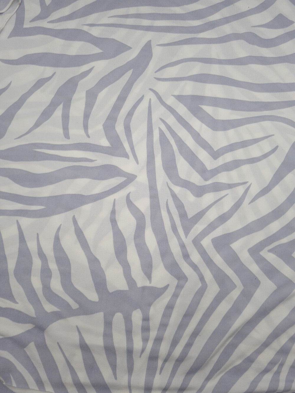 Light Grey Zebra Print Soft Touch Stretch Fabric