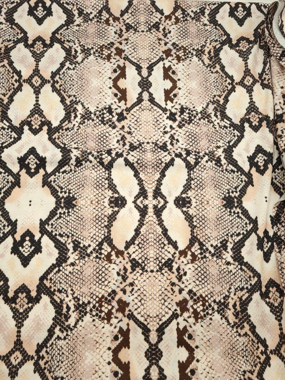 Light Pink Peach Snake Print Soft Touch Fabric