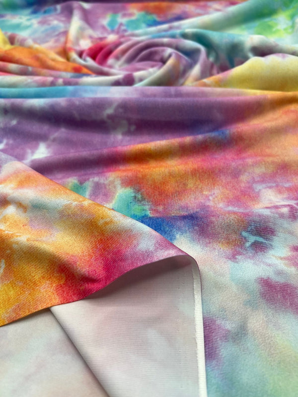 Light Vibrant Pastel Mix Print ITY Fabric 4 Way Stretch