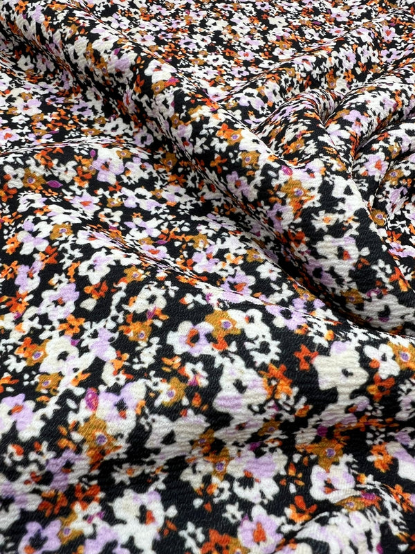 Lilac Ditsy Floral Print Liverpool Bullet Stretch Fabric