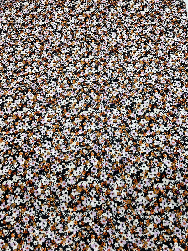 Lilac Ditsy Floral Print Liverpool Bullet Stretch Fabric