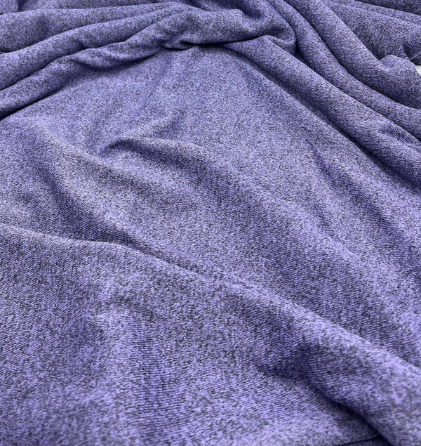 Lilac Melange Knit Stretch Fabric