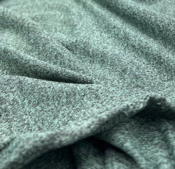 Mint Green Melange Knit Stretch Fabric