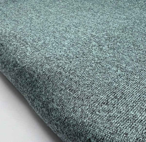 Mint Green Melange Knit Stretch Fabric