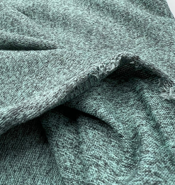 Mint Green Melange Knit Stretch Fabric