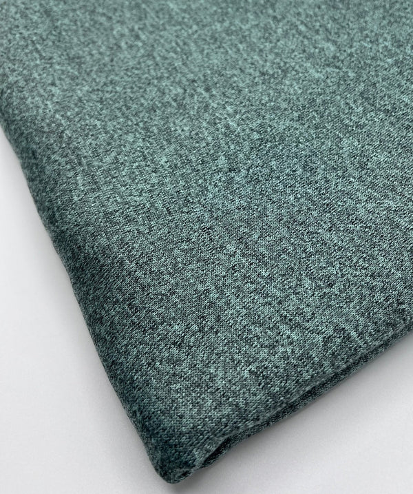 Mint Green Melange Knit Stretch Fabric