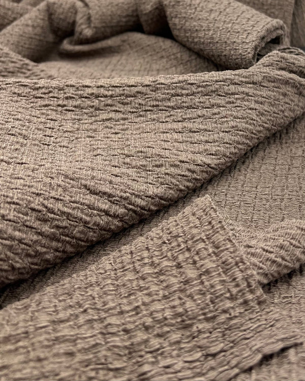 Mocha Nacho Soft Textured Stretch Fabric