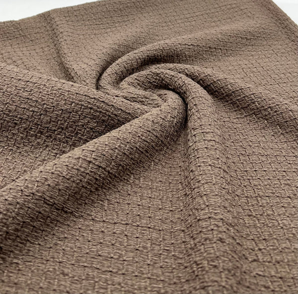 Mocha Nacho Soft Textured Stretch Fabric