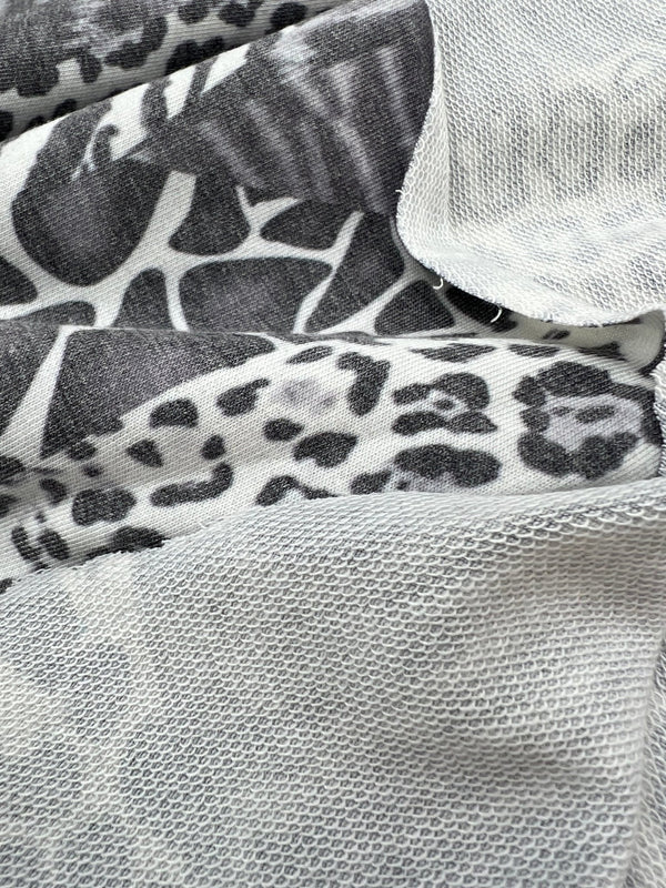 Multi Animal French Terry Loopback Fabric