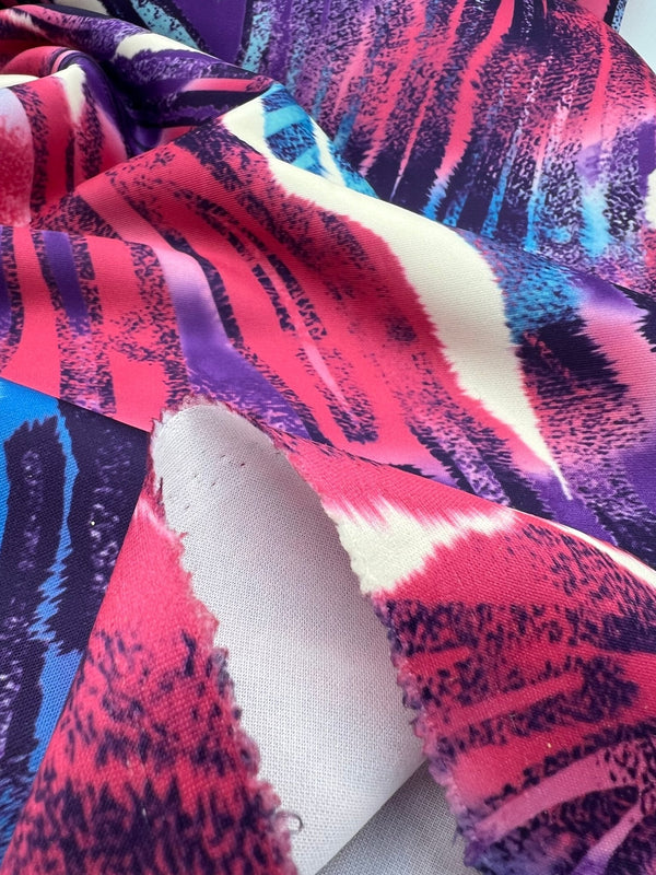 Multi Animal Plain Scuba Fabric