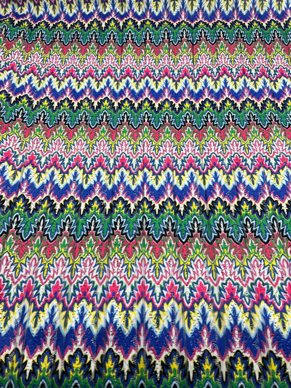 Multi Coloured Textured Net Non Stretch Woven Fabric