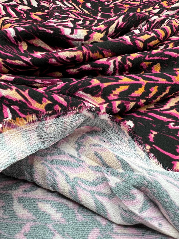 Multi Print Lightweight Bubble Crepe Fabric
