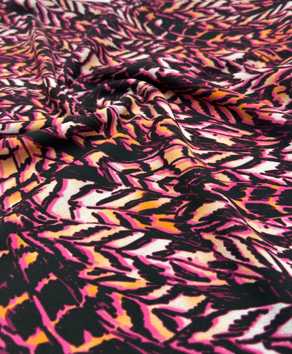 Multi Print Lightweight Bubble Crepe Fabric