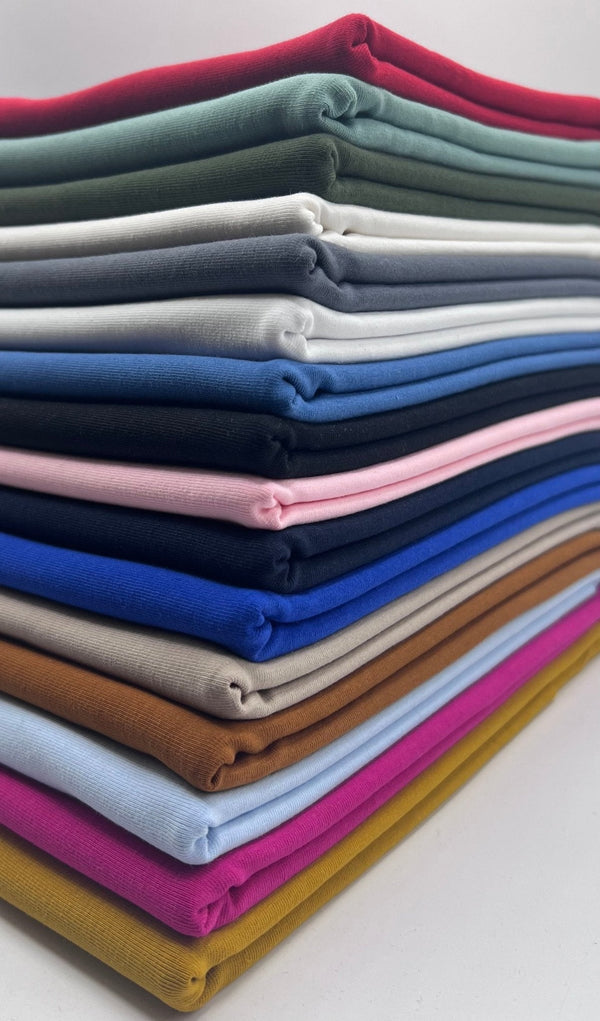 Mustard Cotton Stretch Jersey 240 GSM 92/8 Lycra 4 Way Stretch