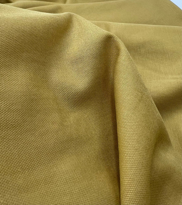 Mustard Linen Look Non Stretch Fabric