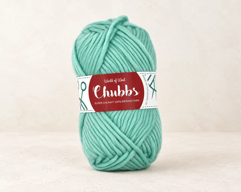 World of Wool Aqua Merino Super Chunky Yarn – 100g — studio product photograph