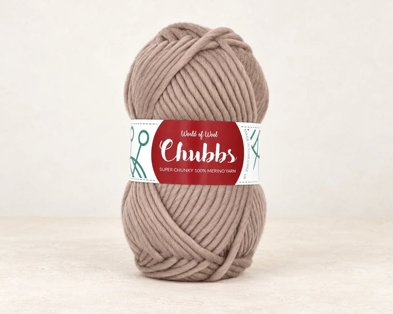 World of Wool Mink Merino Super Chunky Yarn – 100g — studio product photograph