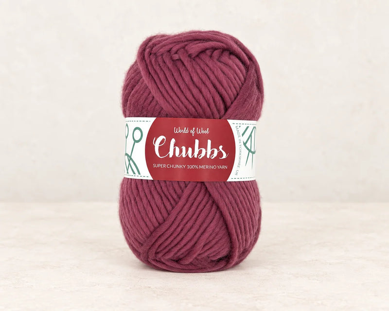 World of Wool Mulberry Merino Super Chunky Yarn – 100g — studio product photograph