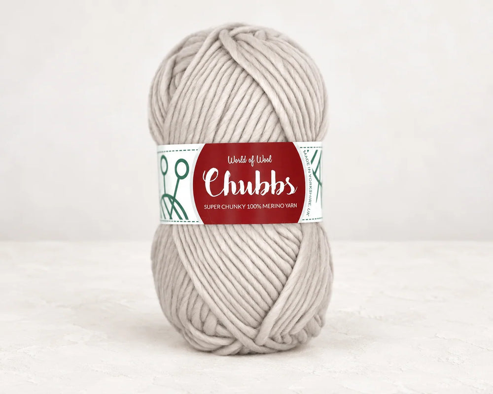 World of Wool Pearl Merino Super Chunky Yarn – 100g — studio product photograph