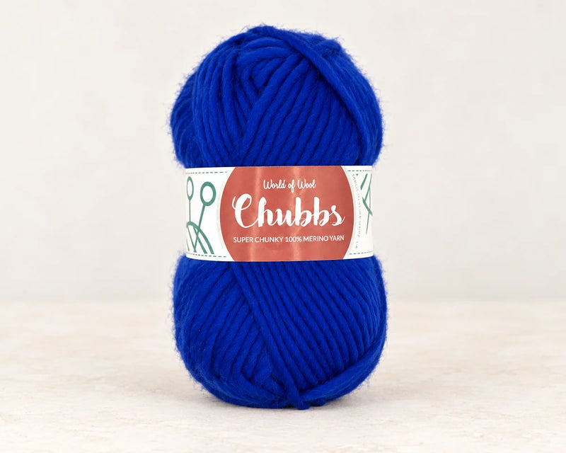 World of Wool Sapphire Merino Super Chunky Yarn – 100g — studio product photograph