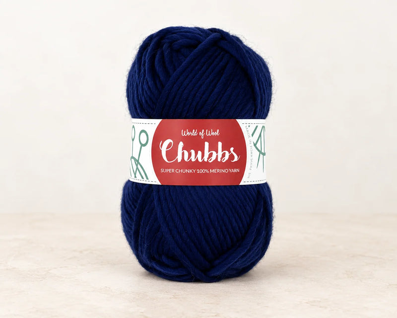 World of Wool Tanzanite Merino Super Chunky Yarn – 100g — studio product photograph