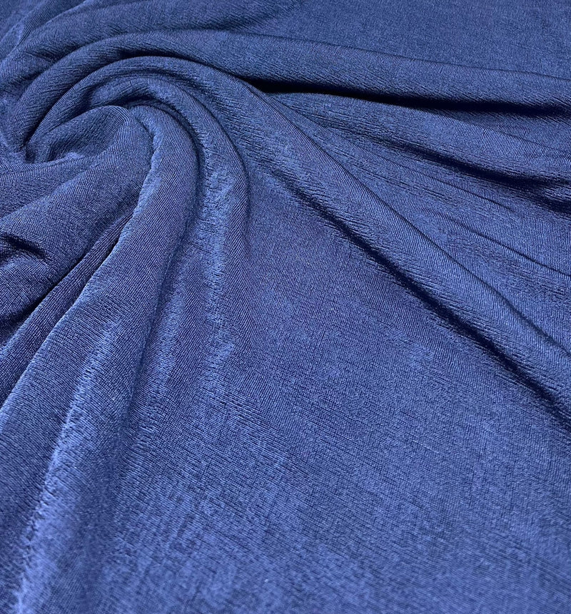 Navy Acetate Slinky 4 Way Stretch Fabric