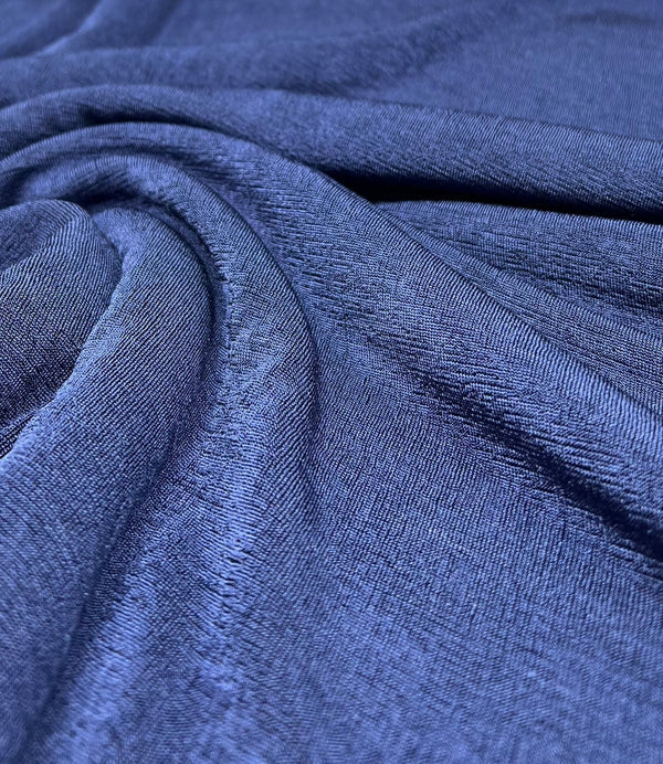 Navy Acetate Slinky 4 Way Stretch Fabric