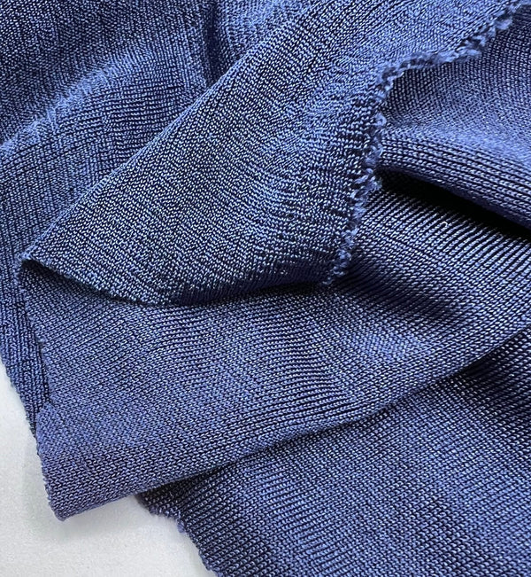 Navy Acetate Slinky 4 Way Stretch Fabric