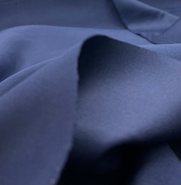 Navy Plain Scuba 4 Way Stretch Smooth Jersey Fabric