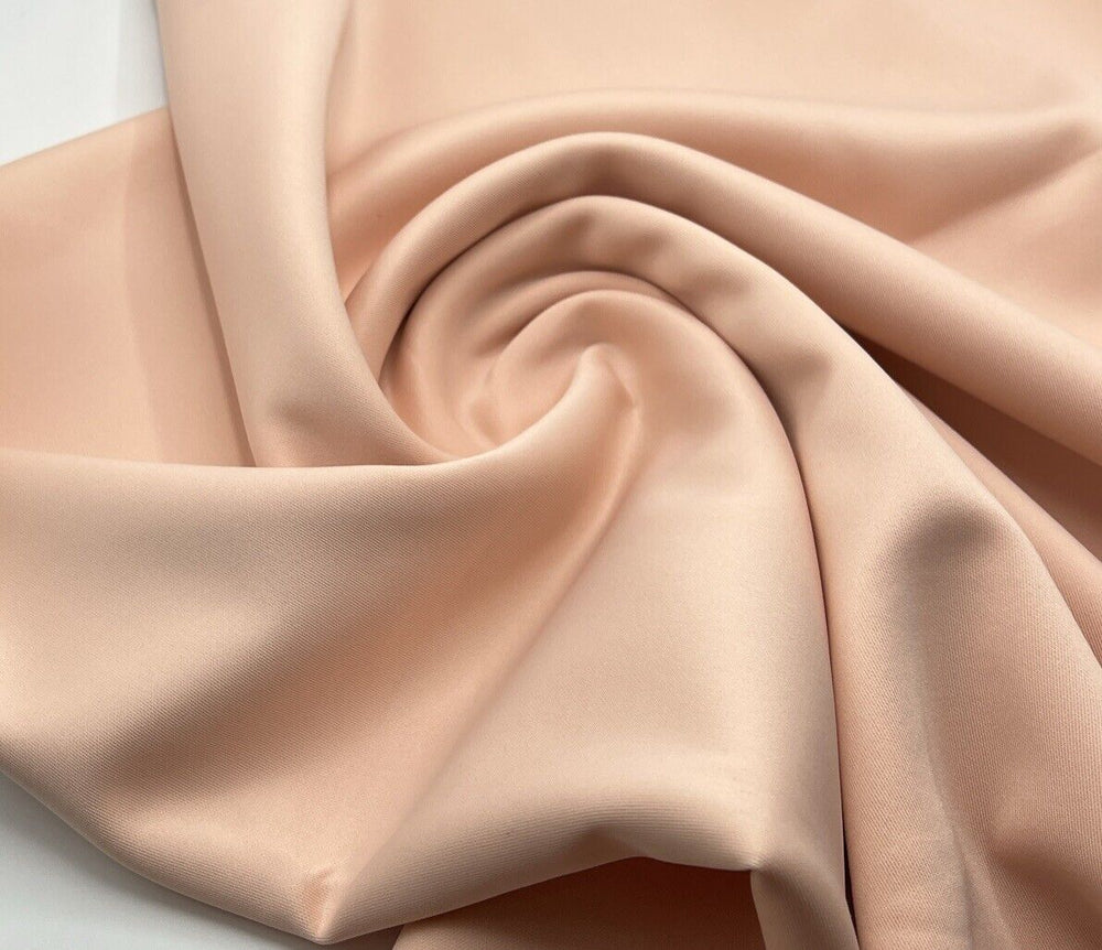 Nude Plain Scuba 4 Way Stretch Smooth Jersey Fabric
