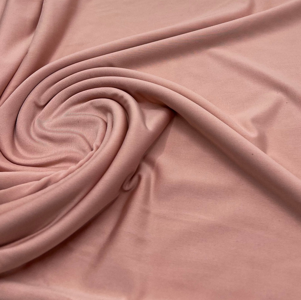 Nude Plain Shiny Soft Touch Slinky 4 Way Stretch Fabric
