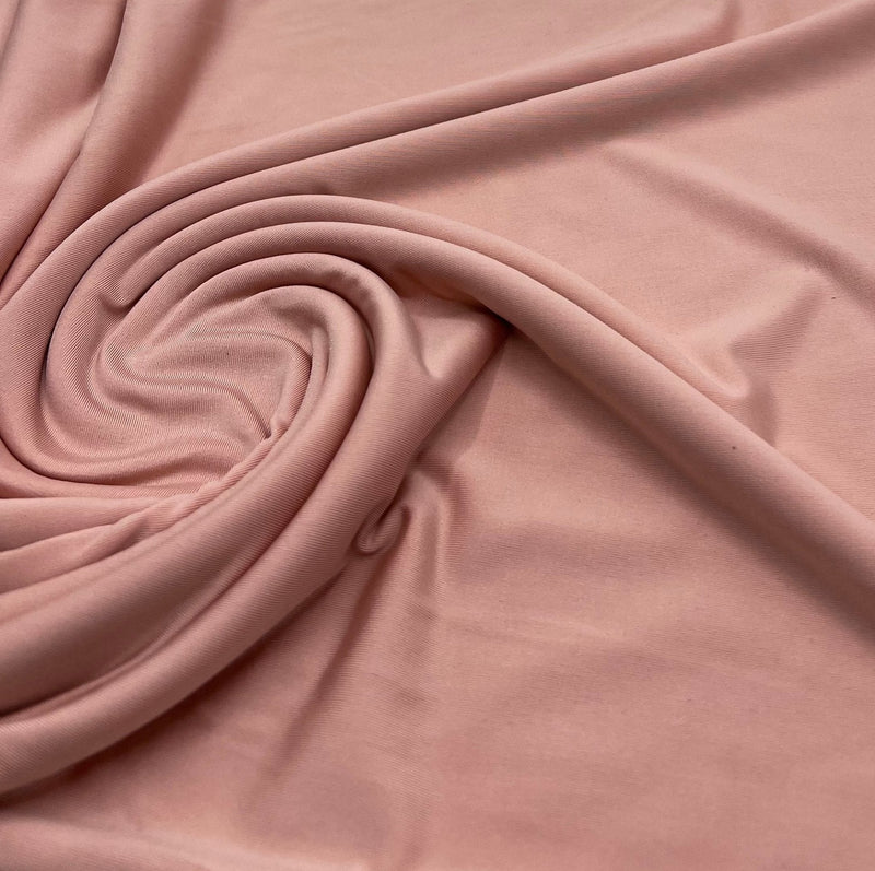 Nude Plain Shiny Soft Touch Slinky 4 Way Stretch Fabric