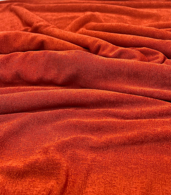 Orange Rust Acetate Slinky 4 Way Stretch Fabric