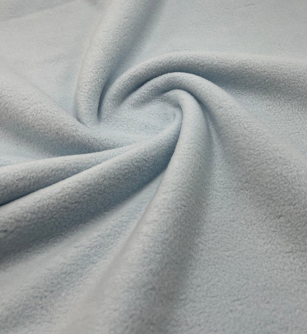 Pale Baby Blue Plain Anti-Pil Polar Fleece Fabric Blanket Loungewear