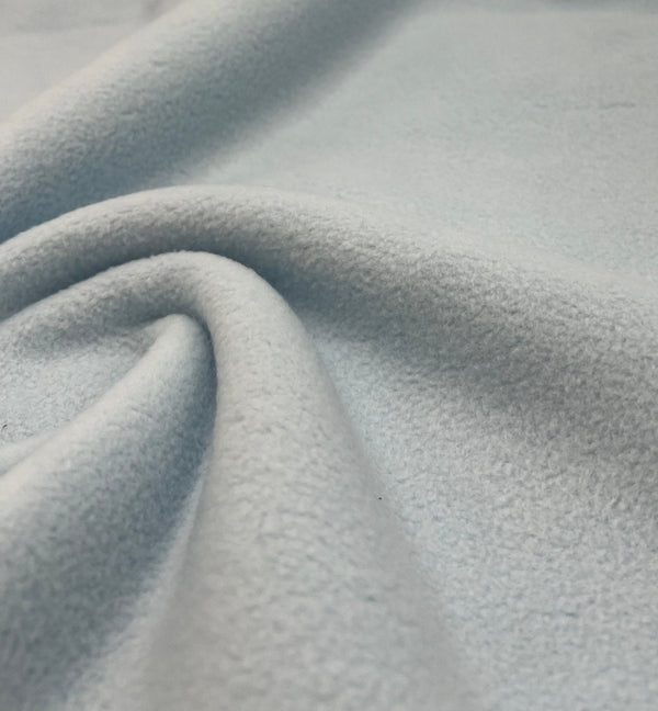 Pale Baby Blue Plain Anti-Pil Polar Fleece Fabric Blanket Loungewear