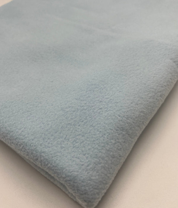 Pale Baby Blue Plain Anti-Pil Polar Fleece Fabric Blanket Loungewear