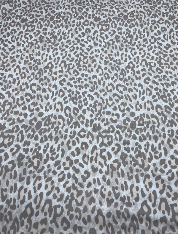 Pale Fade Animal Print Spun Poly Stretch Fabric
