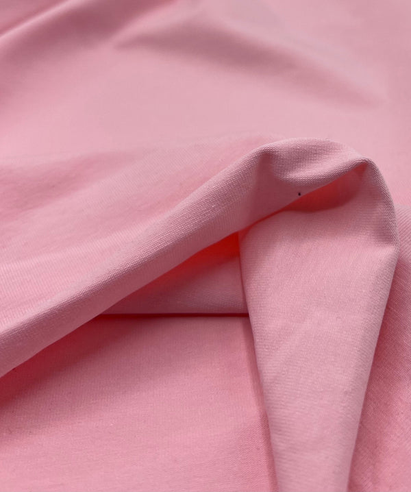 Baby Pink Cotton Stretch Jersey 240 GSM 92/8 Lycra 4 Way Stretch