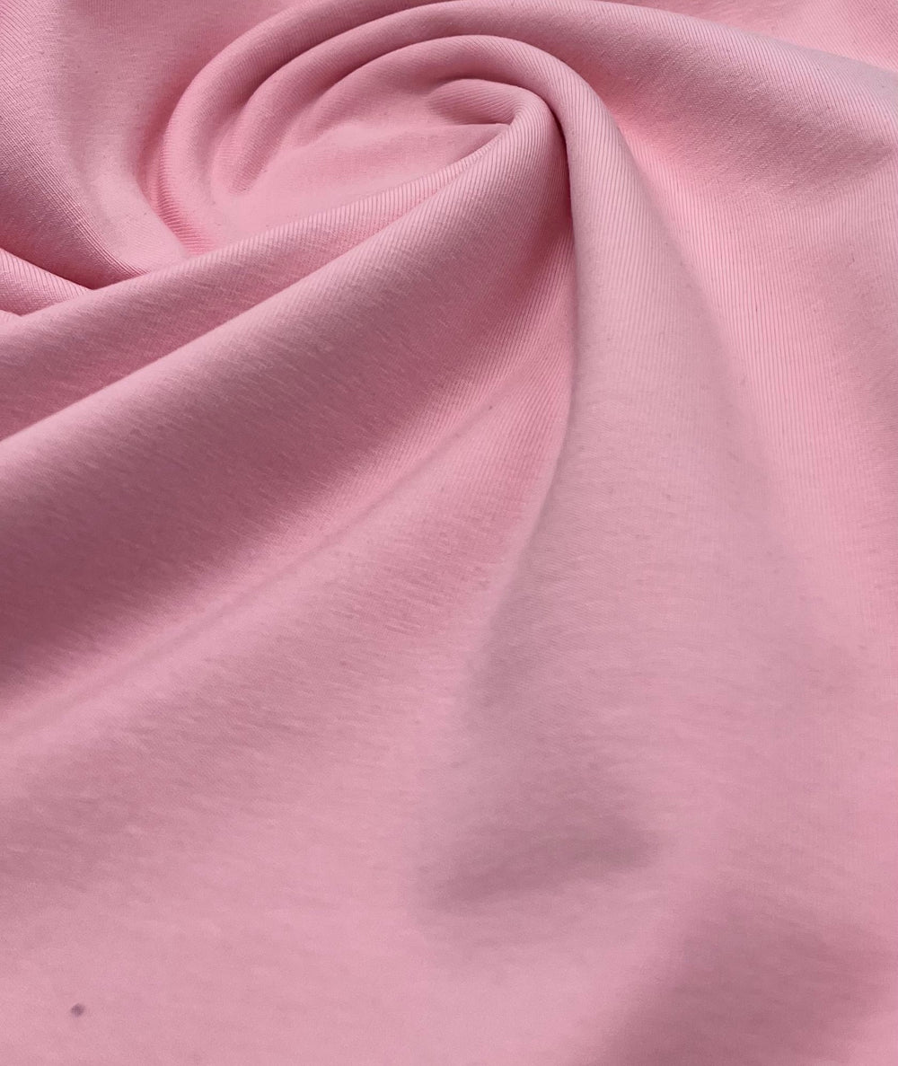 Baby Pink Cotton Stretch Jersey 240 GSM 92/8 Lycra 4 Way Stretch