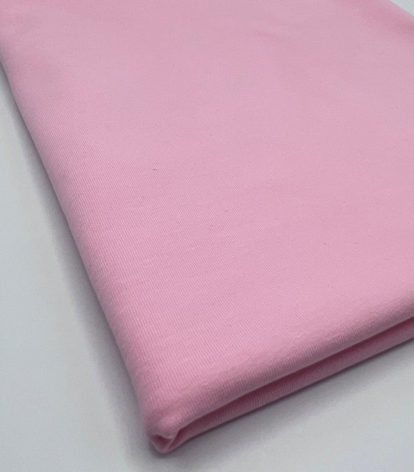 Baby Pink Cotton Stretch Jersey 240 GSM 92/8 Lycra 4 Way Stretch
