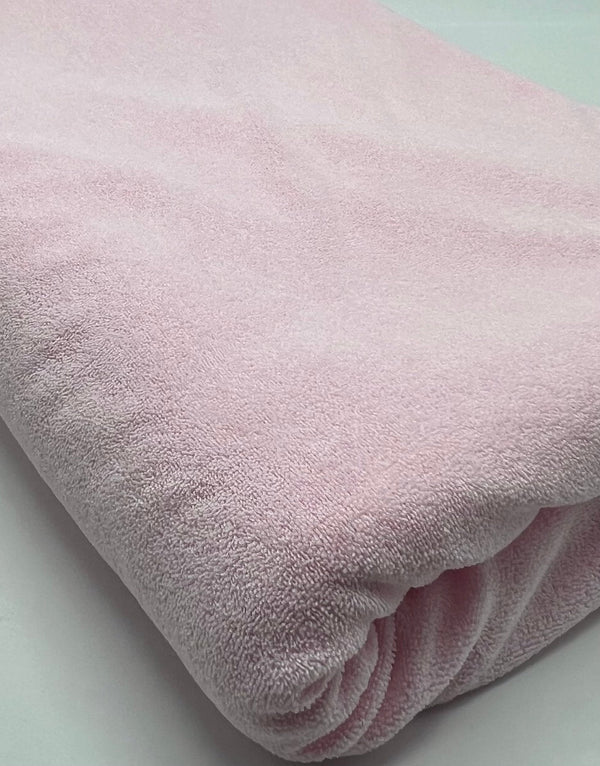 Pink Terry Towelling Polyester Stretch Dress Craft Fabric