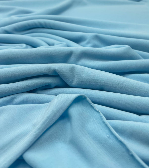 Plain Baby Blue ITY 4 Way Stretch Fabric