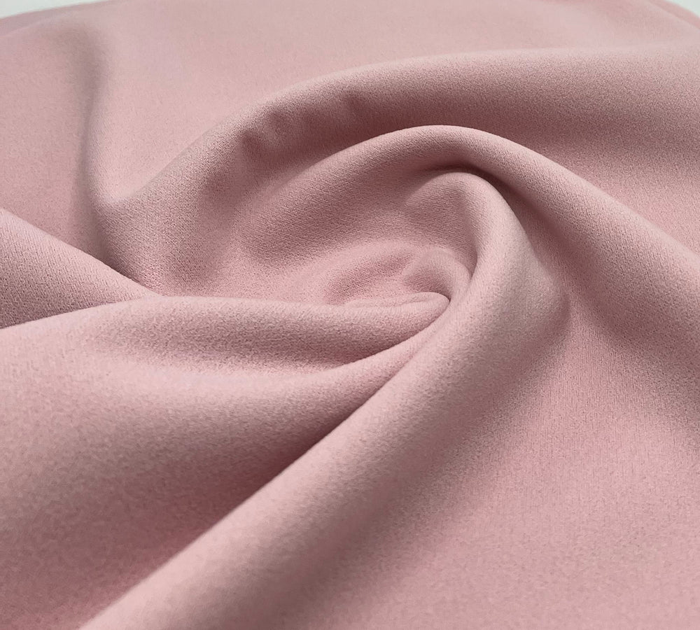 Plain Pink Scuba Crepe Stretch Jersey Fabric 4 Way Stretch