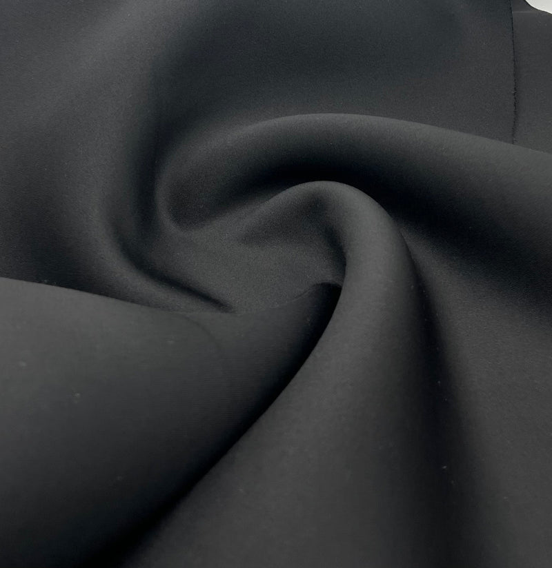 Plain Black Scuba Foam 3D Mono Scuba Stretch Fabric