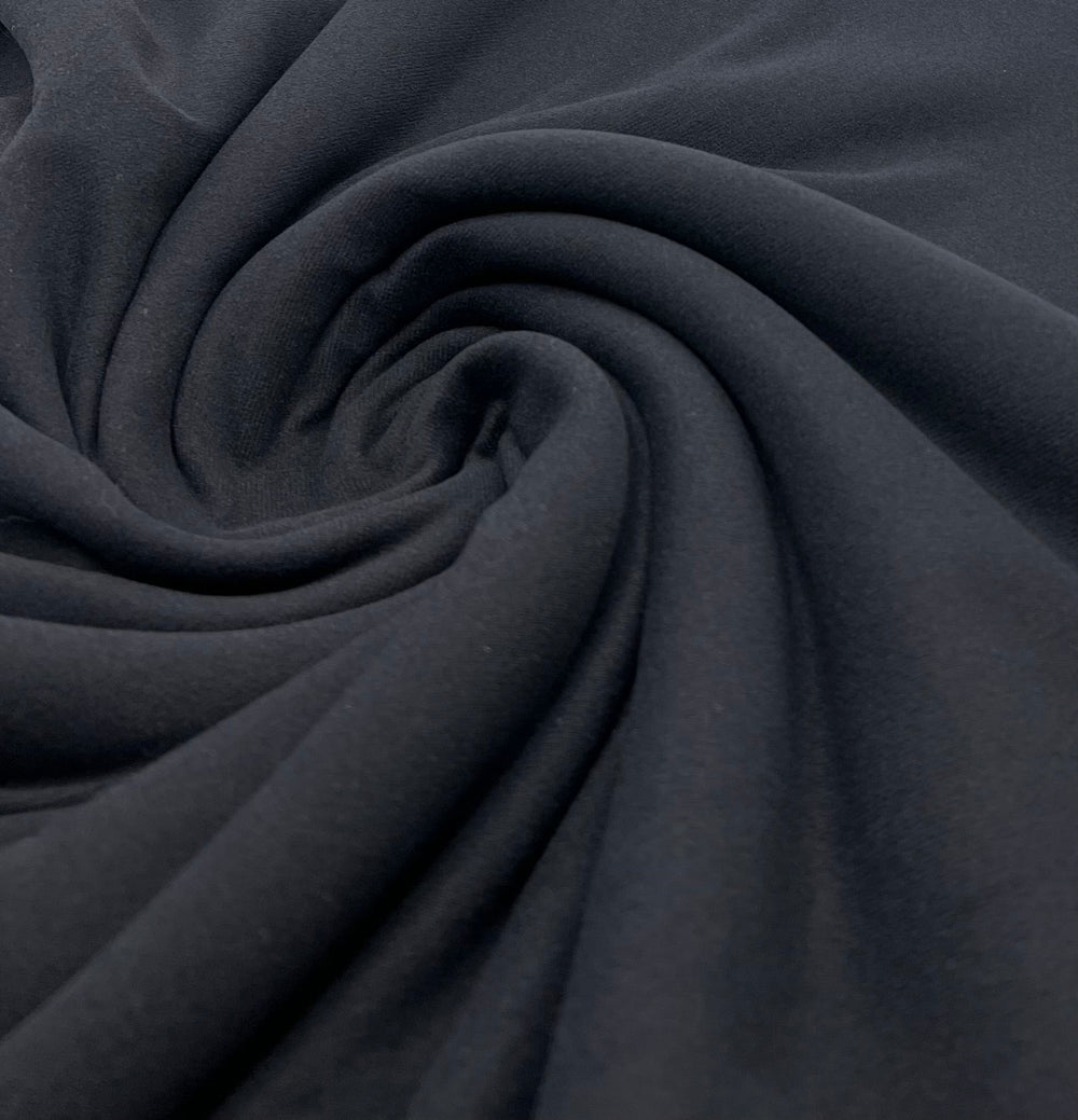 Plain Black Ultra Super Soft 4 Way Stretch Fabric