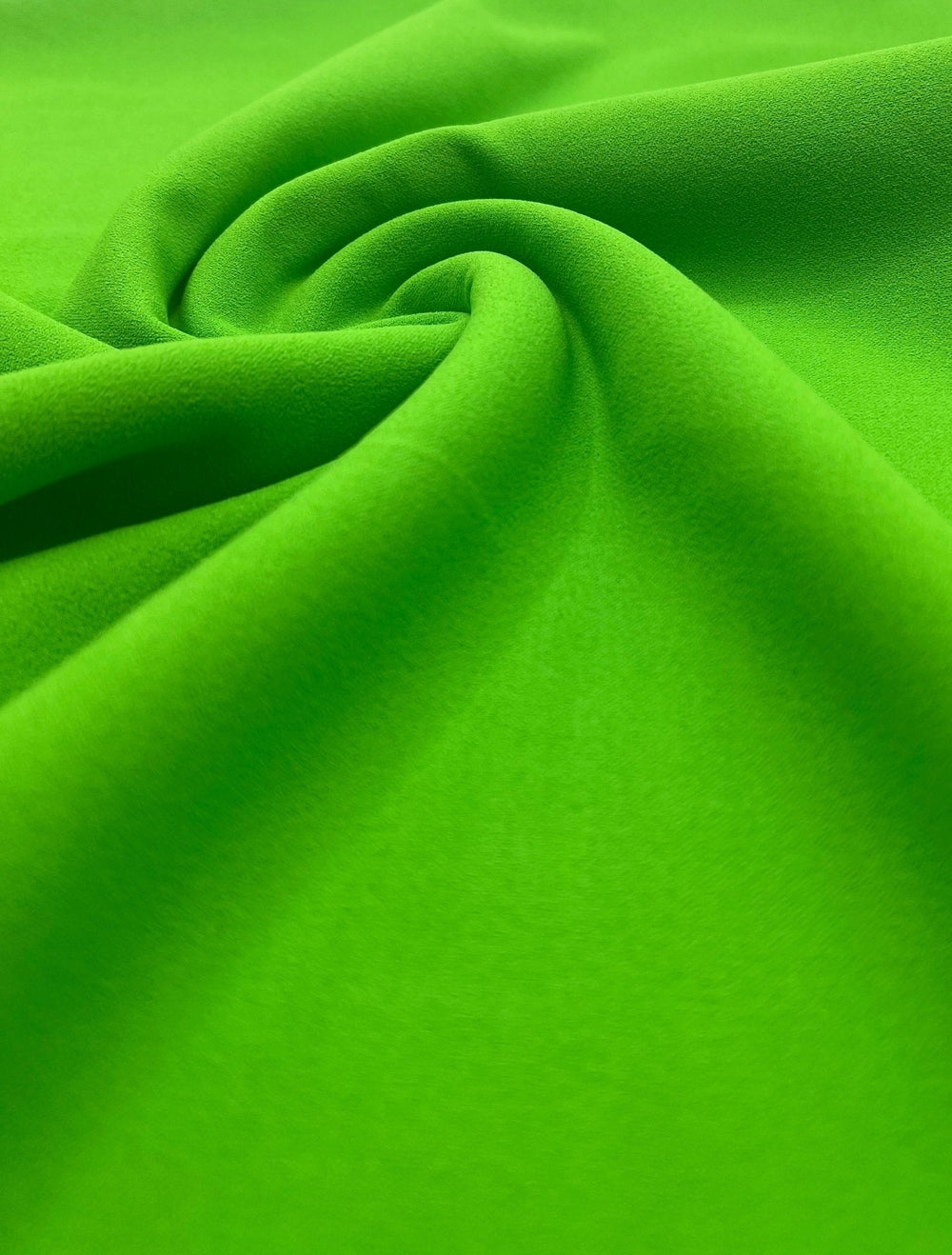 Plain Bright Green Scuba Crepe Stretch Jersey Fabric 4 Way Stretch
