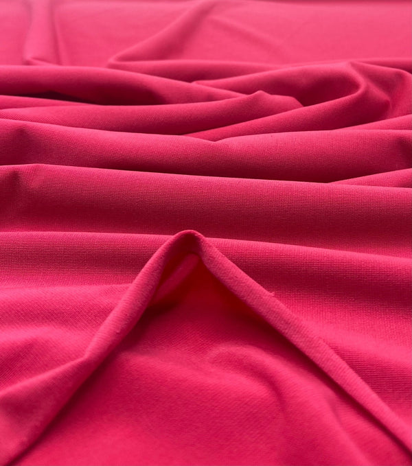 Plain Cerise Hot Pink ITY 4 Way Stretch Fabric
