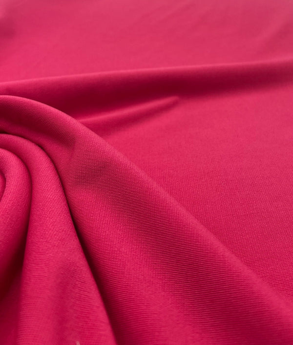 Plain Cerise Hot Pink ITY 4 Way Stretch Fabric